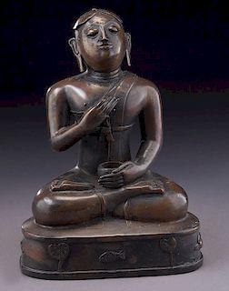 Southeast Asian bronze Buddha,
