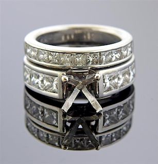 14K Gold Diamond Wedding Bridal Ring Mounting
