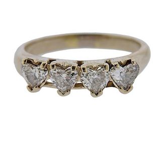 14K Gold Diamond Heart Ring