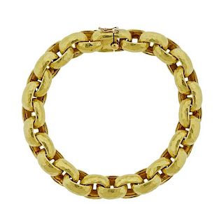 Tiffany &amp; Co  Picasso 18K Hammered Gold Link Bracelet
