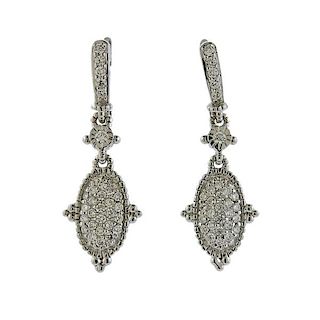 Judith Ripka 18k Gold Diamond Arielle Drop Earrings