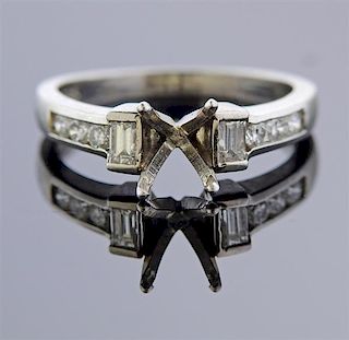J. B. Star Platinum Diamond Engagement Ring Setting