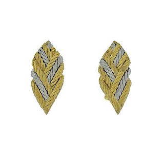 Buccellati Two Color 18k Gold Earrings