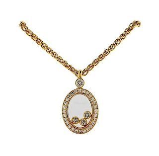 Chopard Happy Diamond 18K Gold Diamond Pendant Necklace