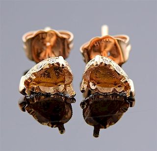Maria Tash 18K Gold Diamond Stud Earrings Settings