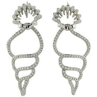 Paul Morelli 18k Gold Seashell Diamond Earrings 