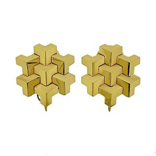 Paolo Costagli Geometric 18k Gold Earrings