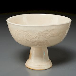Chinese Dehua, blanc-de-chine footed cup