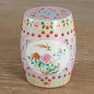 Fine Chinese famille rose garden seat