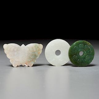 (3) Chinese carved jade ritual articles