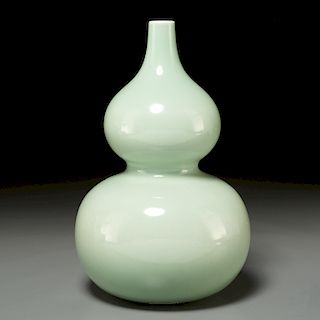 Chinese celadon double gourd vase