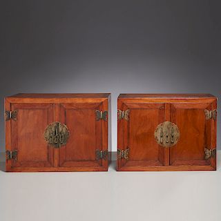 Good pair Chinese Huanghuali cabinets