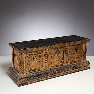 Thai lacquer scripture or manuscript box