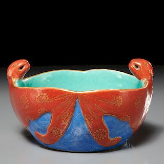 Chinese porcelain bat bowl