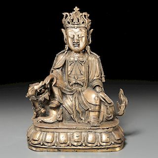 Chinese polished bronze Buddha