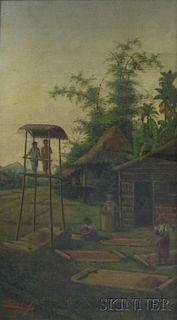 Filipino School, 19th/20th Century      Drying Rice.