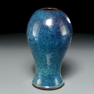 Chinese flambe glazed vase, Ge Mingxiang mark