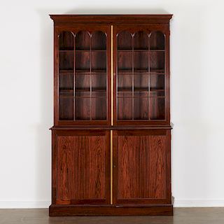 George III style library bookcase cabinet