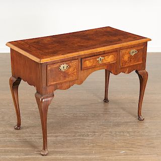 George II style inlaid burlwood dressing table