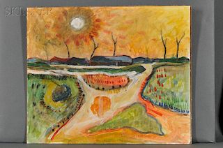 After Jan Sluijters (Dutch, 1881-1957)      Expressionist Landscape
