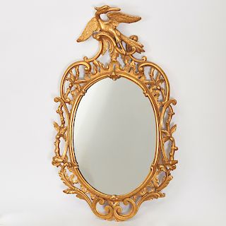 Nice George III style carved giltwood mirror