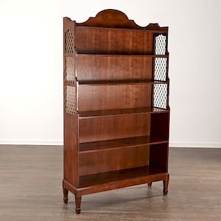 Regency style mahogany and brass bookcase