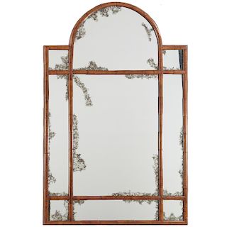 George II style walnut pier mirror