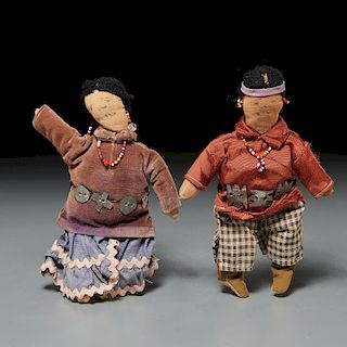 (2) old Navajo cloth dolls