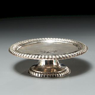 18th c. silver collection plate, Grace Church
