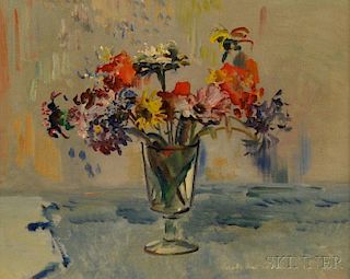 Maxwell Stewart Simpson (American, 1896-1984)      Flowers in a Glass Tumbler