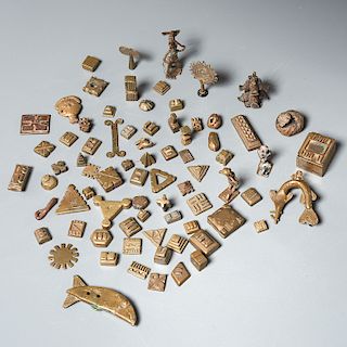Akan People, (75) gold weights, ex-museum