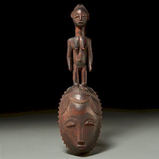Baule Peoples, "mblo" portrait mask