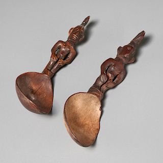 Ifugao Peoples, (2) ceremonial spoons