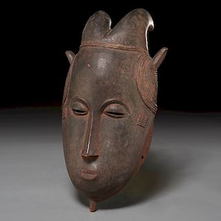 Baule or Guro Peoples, "mblo" horned mask
