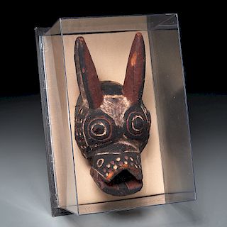 Bwa or Gurunsi Peoples, zoomorphic mask, ex-museum