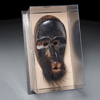 Dan Peoples, carved Gagon mask, ex-museum