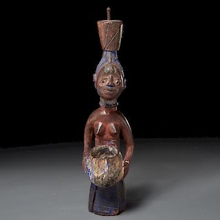 Yoruba Peoples, olumeye offering bowl, ex-museum