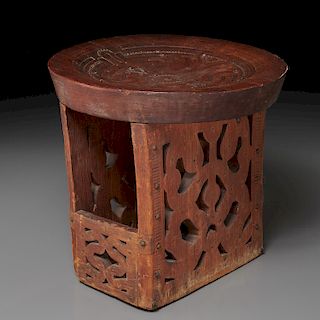 Maroon Bushinengue Peoples, carved wood stool