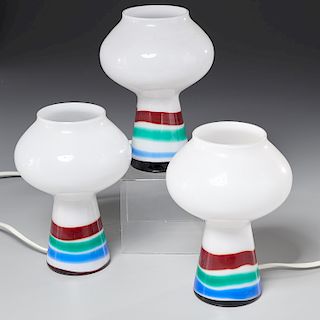 (3) Massimo Vignelli for Venini table lamps