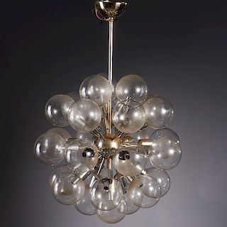 Lightolier, large 28-light Sputnik chandelier