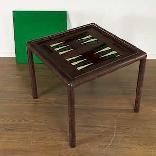 Karl Springer, leather wrapped game table
