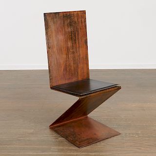Gerrit Rietveld (style of), zig zag chair