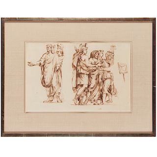 Delacroix (or Studio), drawing, ex. Ford Found.
