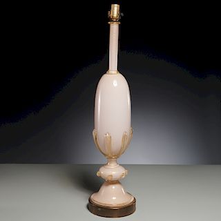Barovier & Toso, tall aventurine table lamp