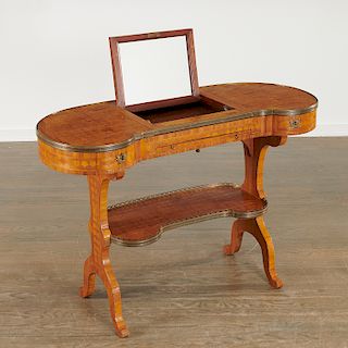Antique Louis XV style parquetry dressing table