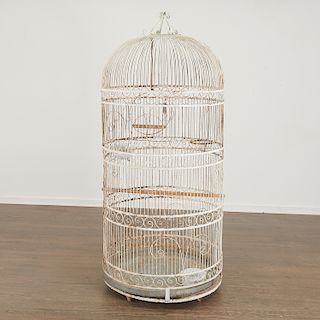 Monumental 72-inch French wire birdcage