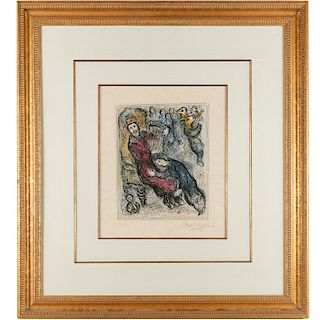 Marc Chagall, color lithograph, 1979