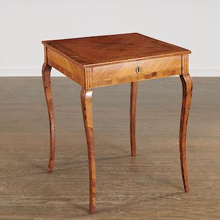 Continental Rococo parquetry side table