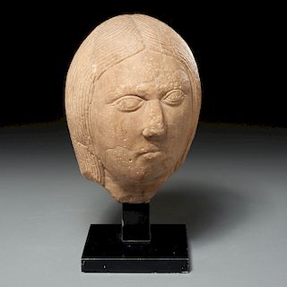North European Medieval carved stone bust