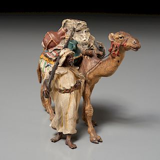 Franz Bergmann (attrib.), Bedouin Leading Camel